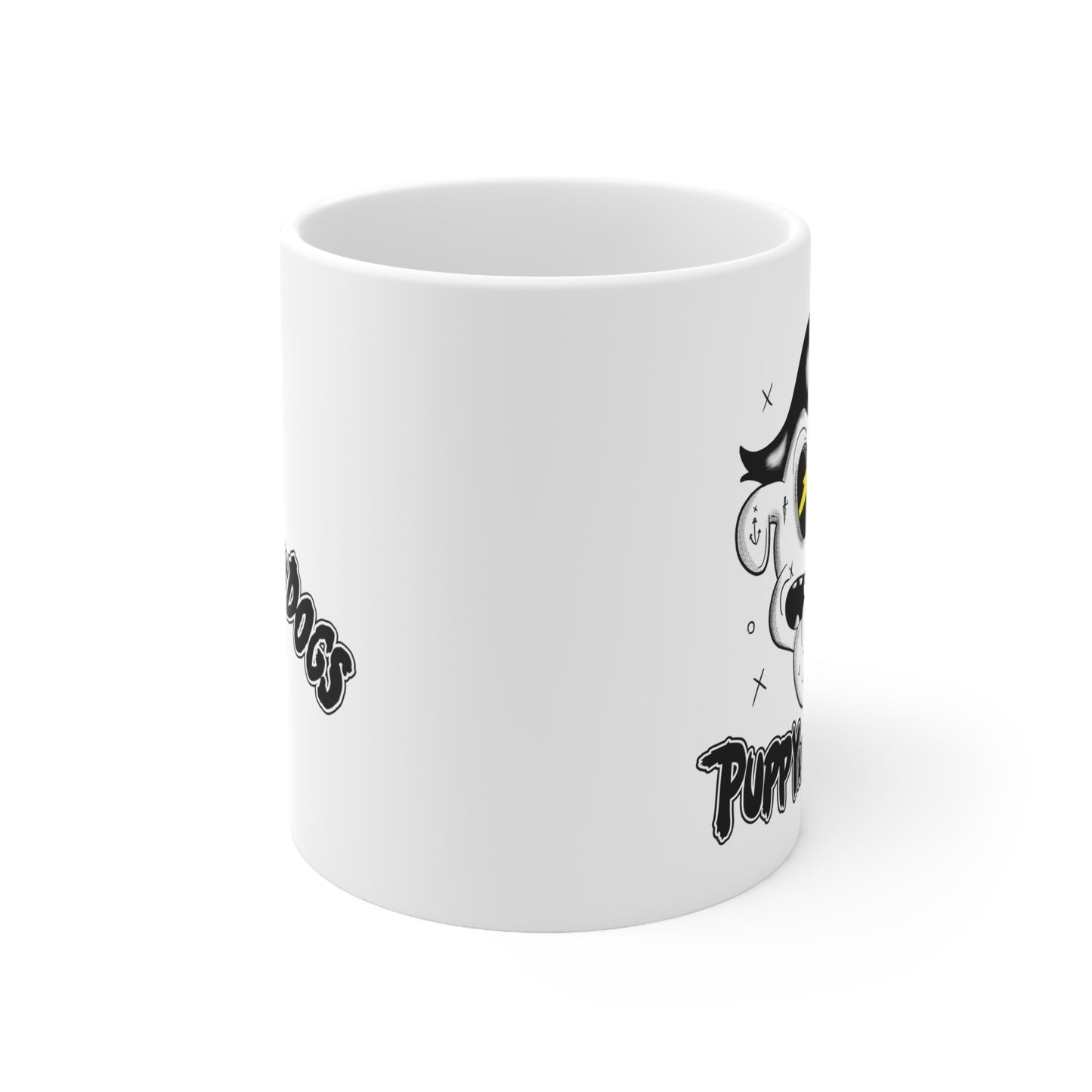Puppy and the Dogs logo mug