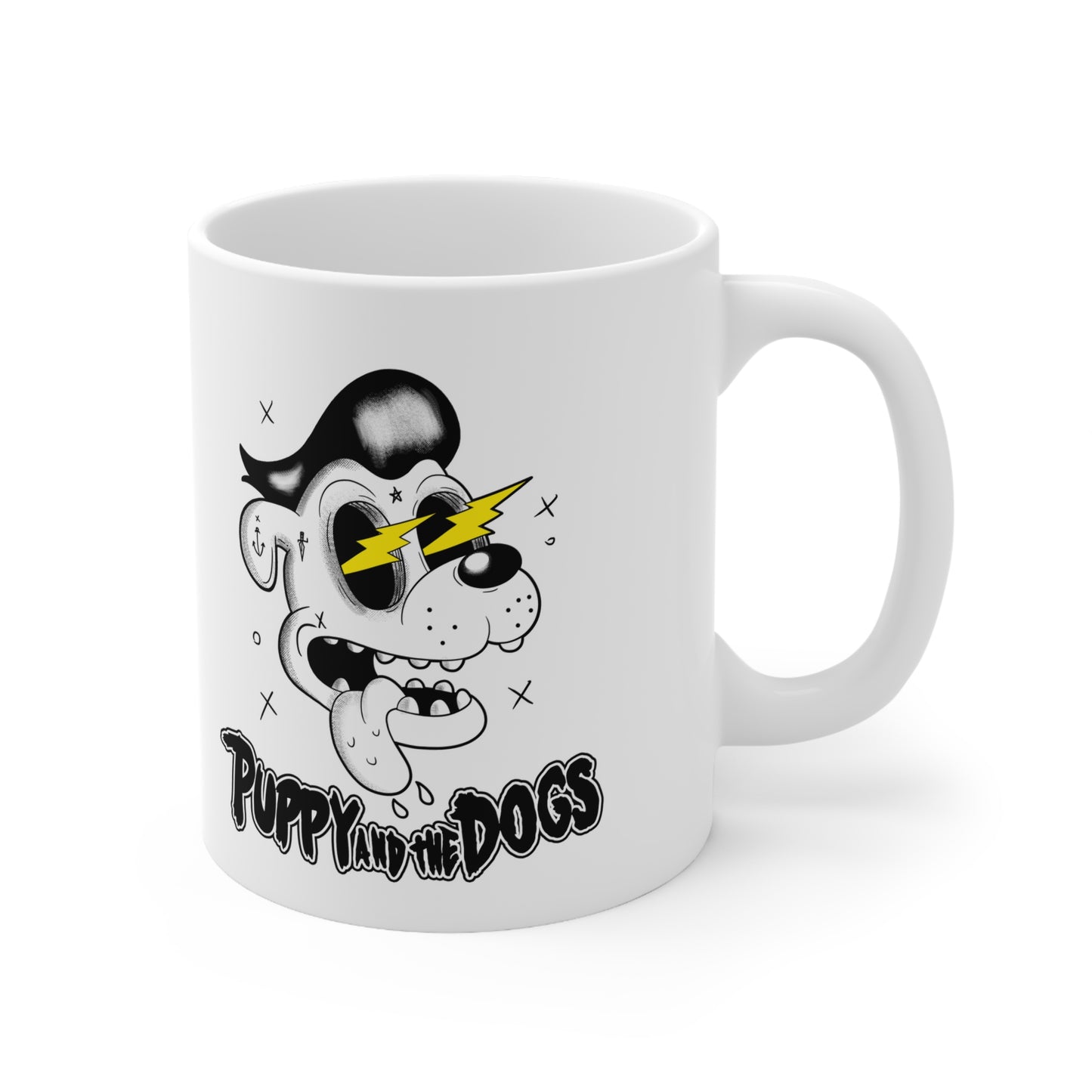 Puppy and the Dogs logo mug